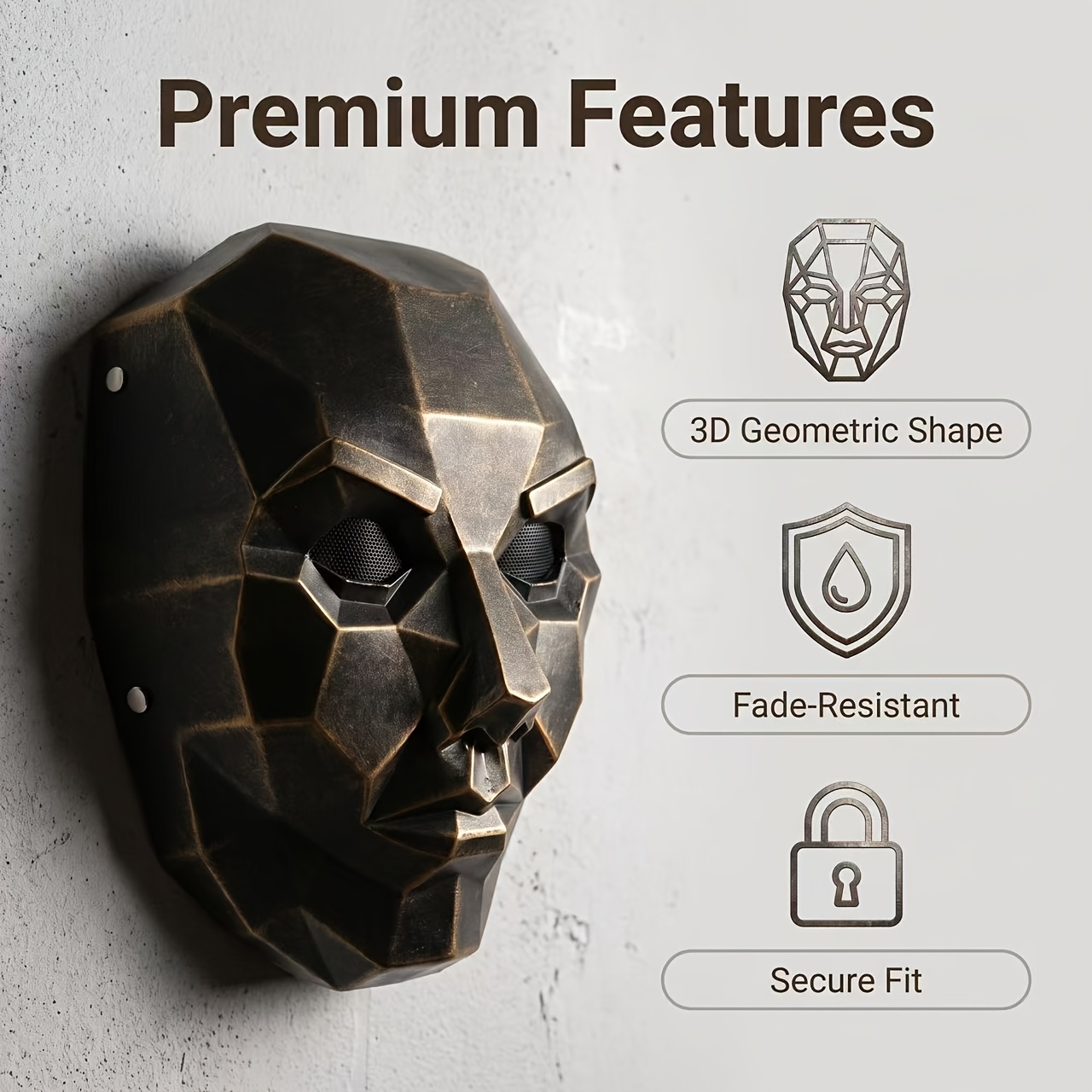Handmade Resin Craft Mask for Halloween Carnival